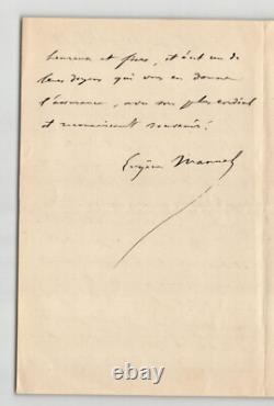 Eugène Manuel: Two signed autograph letters to Philippe Gille, 1888 & 1899