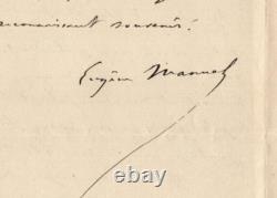 Eugène Manuel: Two signed autograph letters to Philippe Gille, 1888 & 1899