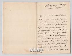 Eugène Manuel: Two signed autograph letters to Philippe Gille, 1888 & 1899