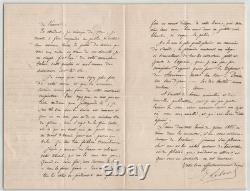 Eugène REBOUL Autograph Letter Signed Edmond About Insurance 1864