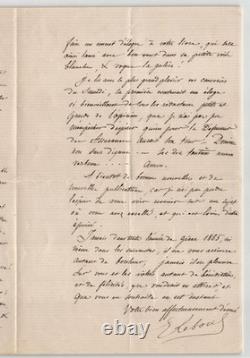 Eugène REBOUL Autograph Letter Signed Edmond About Insurance 1864