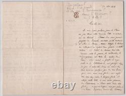 Eugène REBOUL Autograph Letter Signed Edmond About Insurance 1864