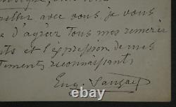 Eugène SAUZAY Autographed Signed Letter, that is true, long live science, 1891