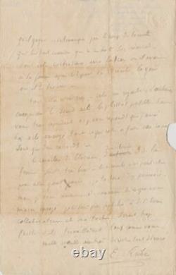 Eugène Scribe Signed Autograph Letter To Louis-émile Vanderburch