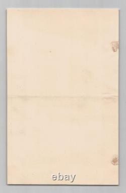 Eugène TISSERAND Signed autograph letter Funeral of Henri TRESCA 1885