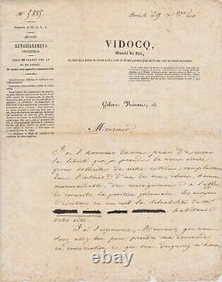 Eugene-françois Vidocq Autograph Letter Signed