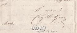 Eugénie La Grua Autograph letter signed, first performance at the opera, 1852 Eugénie La Grua Autograph letter signed, first performance at the opera, 1852