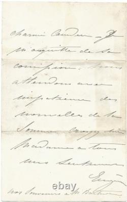 Eugénie de Montijo, Empress / Signed autograph letter / Imperial Prince