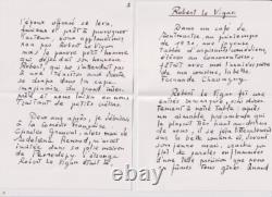 Exceptional Autographed Letter by Edwige FEUILLERE on Robert LE VIGAN