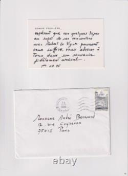 Exceptional Autographed Letter by Edwige FEUILLERE on Robert LE VIGAN