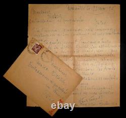 FESQUET Henri SIGNED AUTOGRAPH LETTER TO Marko RISTIC, MAY 22, 1945