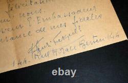 FESQUET Henri SIGNED AUTOGRAPH LETTER TO Marko RISTIC, MAY 22, 1945