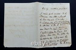 FRANCOIS Alphonse SIGNED AUTOGRAPH LETTER, PHILOTECHNICAL SOCIETY 1868