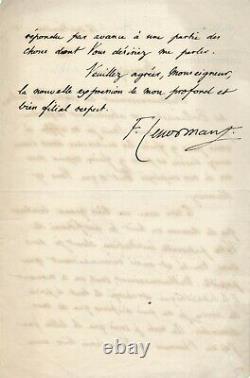 F. Lenormant Archaeologist Autograph Letter Signed Mr Dupanloup Bollandist Book