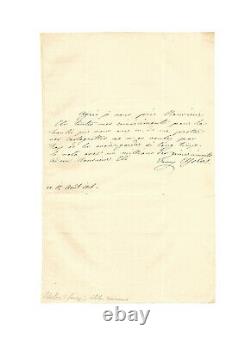Fanny Elssler / Signed Autograph Letter / Rare / Dance / Duke Of Reichstadt