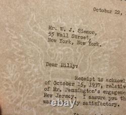 Fbi Letter 1937, Authenticated, Expert, Signed By John E. Hoover