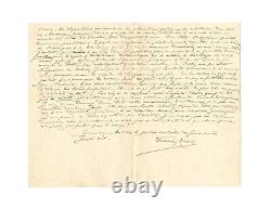 Félicien ROPS / Signed Autograph Letter / Art / Cruelty / Canada / Shooting