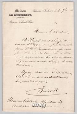 Félix Baciocchi Autograph Letter Signed – Music Festival in Dieppe, 1853
