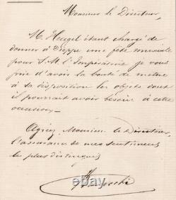 Félix Baciocchi Autograph Letter Signed – Music Festival in Dieppe, 1853