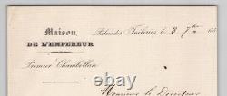 Félix Baciocchi Autograph Letter Signed – Music Festival in Dieppe, 1853