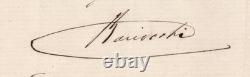 Félix Baciocchi Autograph Letter Signed – Music Festival in Dieppe, 1853