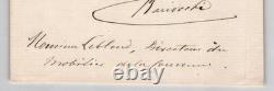 Félix Baciocchi Autograph Letter Signed – Music Festival in Dieppe, 1853