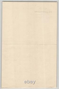 Félix Baciocchi Autograph Letter Signed – Music Festival in Dieppe, 1853