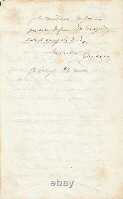 Félix Pyat Prison Victor Recital Presse Letter Autograph Signed 1846
