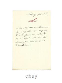 Félix Tournachon, Dit Nadar / Signed Autograph Letter / Rendez-vous / Paris