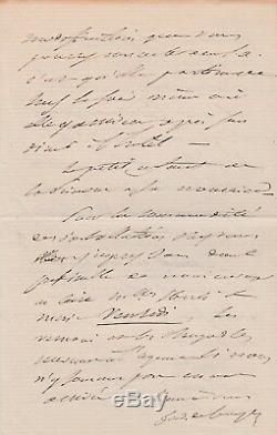 Ferdinand Of Lesseps Autograph Letter Signed Suez Canal Inauguration
