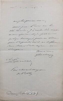 Ferdinand de LESSEPS Autographed Letter Signed related to China (1885)