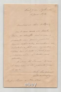Ferdinand de Lesseps Signed Autographed Letter 1878