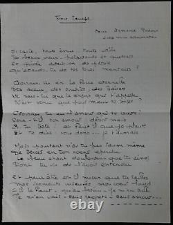 Fernand LAPLAUD Autographed Letter to Armand GODOY + 2 Poems, 1930