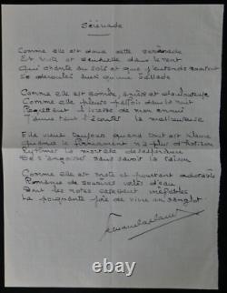 Fernand LAPLAUD Autographed Letter to Armand GODOY + 2 Poems, 1930