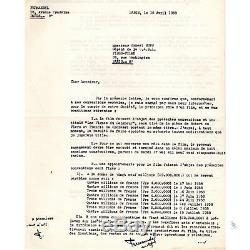 Fernandel Rare Signed Autograph Correspondence 4 Beautiful Letters + Contract