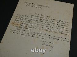 Francis Carco Autography Letter Signed At Léon Verane, Montpellier, 1912