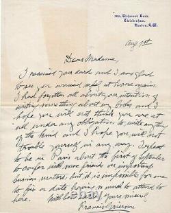 Francis Grierson American Pianist Autograph Letter Signed Music London