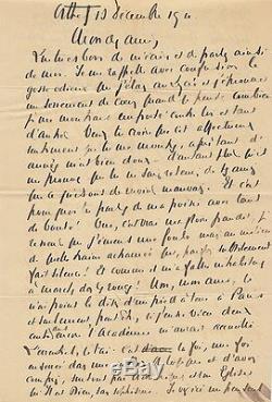 Francis Jammes Autographed Letter Signed. His Hopes Of French Academy. 1911
