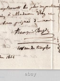 François Bazin, signed autograph letter to Francis WEY, preface, 3 pages
