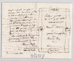 François Bazin, signed autograph letter to Francis WEY, preface, 3 pages