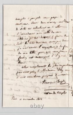 François Bazin, signed autograph letter to Francis WEY, preface, 3 pages