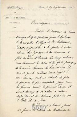 François Lenormant Autograph Letter Signed Dupanloup Bishop Orléans Algiers