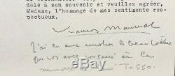 François Mauriac Beautiful Autograph Letter Signed (2) + Letter Signed