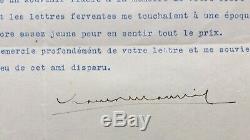 François Mauriac Beautiful Autograph Letter Signed (2) + Letter Signed