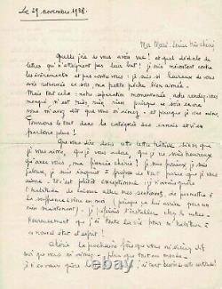 François Mitterrand Autographed Letter. Rare Youth Letter (1938)