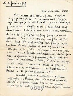 François Mitterrand Autographed Letter Signed to Catherine Langeais Love