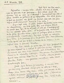 François Mitterrand Long Autograph Letter Signed To His Lover. 1938