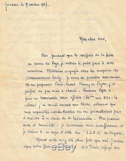 François Mitterrand / Rare Autograph Letter Signed By Youth. 1937
