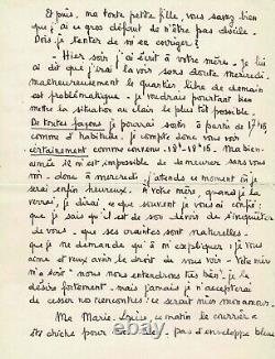 François Mitterrand's Long Autographed Letter to His Lover. January 1939