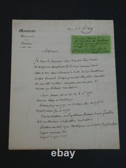 François Sauvo autograph letter signed, Moniteur Universel, 1839